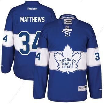 Men’s Toronto Maple Leafs #34 Auston Matthews Reebok Blue 2017 Centennial Classic Premier Player Jersey