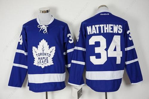 Men’s Toronto Maple Leafs #34 Auston Matthews Royal Blue 2016-17 Home 100Th Anniversary Hockey Jersey