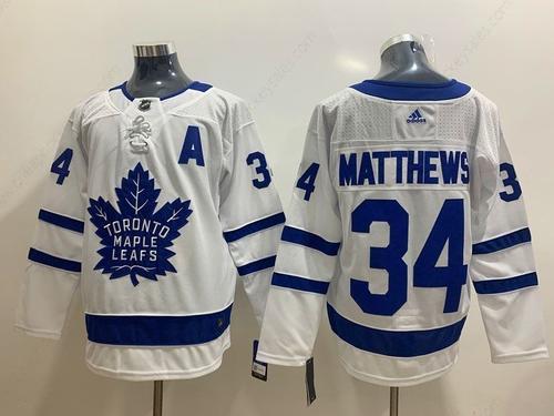 Men’s Toronto Maple Leafs #34 Auston Matthews White With A Patch Adidas Stitched NHL Jersey