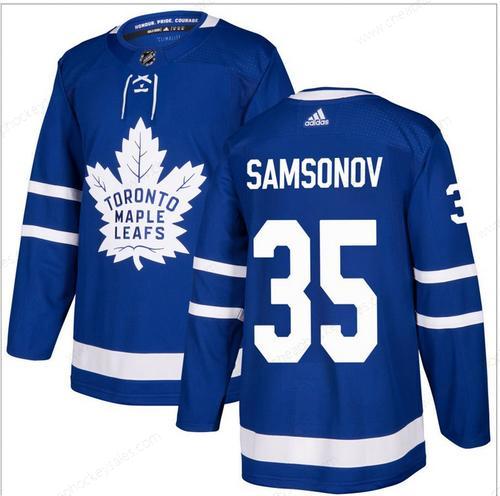 Men’s Toronto Maple Leafs #35 Ilya Samsonov Blue Stitched Jersey