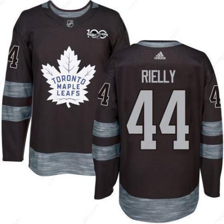 Men’s Toronto Maple Leafs #44 Morgan Rielly Black 100Th Anniversary Stitched NHL 2017 Adidas Hockey Jersey