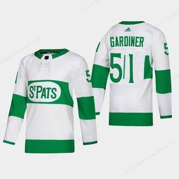 Men’s Toronto Maple Leafs #51 Jake Gardiner Toronto St. Pats Road Authentic Player White Jersey