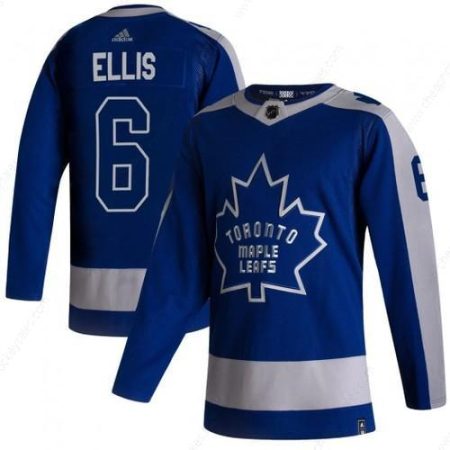 Men’s Toronto Maple Leafs #6 Ron Ellis 2021 Reverse Retro Blue Special Edition Authentic Jersey