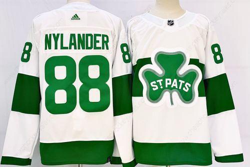 Men’s Toronto Maple Leafs #88 William Nylander White St Patricks Authentic Jersey