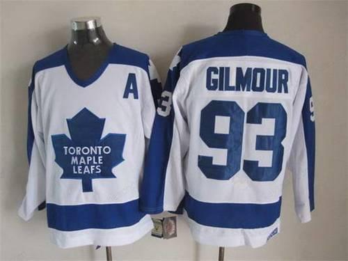 Men’s Toronto Maple Leafs #93 Doug Gilmour 1982-83 White CCM Vintage Throwback Jersey