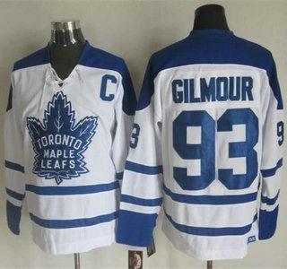 Men’s Toronto Maple Leafs #93 Doug Gilmour 1998-99 White CCM Vintage Throwback Jersey