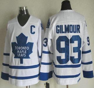 Men’s Toronto Maple Leafs #93 Doug Gilmour 2000-01 White CCM Vintage Throwback Jersey