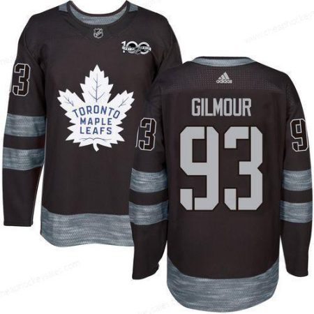 Men’s Toronto Maple Leafs #93 Doug Gilmour Black 100Th Anniversary Stitched NHL 2017 Adidas Hockey Jersey