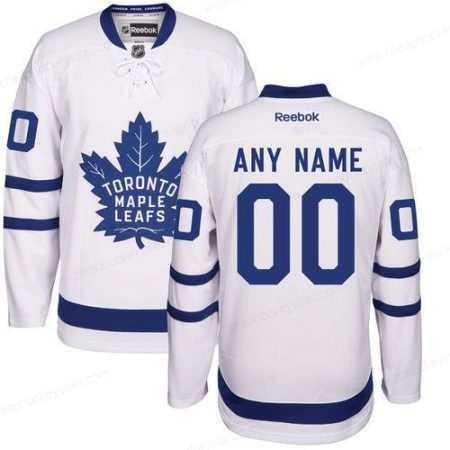 Men’s Toronto Maple Leafs White Away Custom Stitched NHL 2016-17 Reebok Hockey Jersey