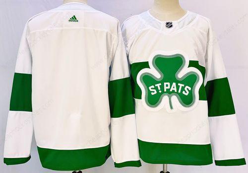 Men’s Toronto Maple Leafs White Blank St Patricks Authentic Jersey