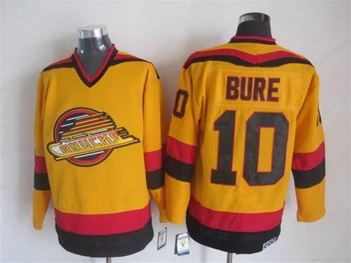 Men’s Vancouver Canucks #10 Pavel Bure 1985-86 Yellow CCM Vintage Throwback Jersey