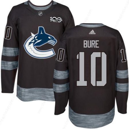 Men’s Vancouver Canucks #10 Pavel Bure Black 100Th Anniversary Stitched NHL 2017 Adidas Hockey Jersey