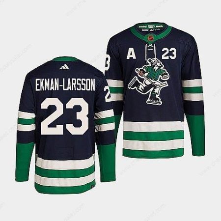 Men’s Vancouver Canucks #23 Oliver Ekman-Larsson Navy 2022 Reverse Retro Stitched Jersey