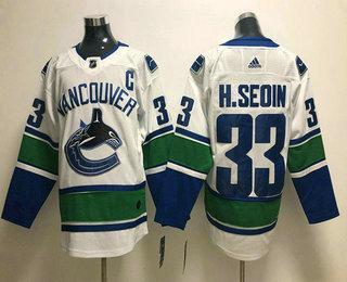 Men’s Vancouver Canucks #33 Henrik Sedin White 2017-2018 Hockey Stitched NHL Jersey