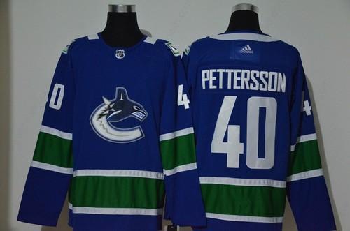 Men’s Vancouver Canucks #40 Elias Pettersson New Blue Adidas Stitched NHL Jersey