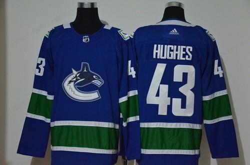 Men’s Vancouver Canucks #43 Quinn Hughes New Blue Adidas Stitched NHL Jersey