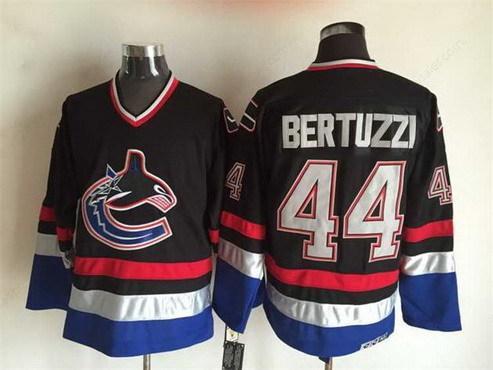 Men’s Vancouver Canucks #44 Todd Bertuzzi 2003-04 Black CCM Vintage Throwback Jersey