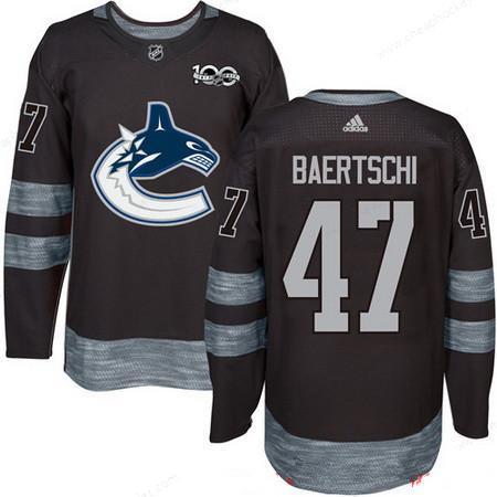 Men’s Vancouver Canucks #47 Sven Baertschi Black 100Th Anniversary Stitched NHL 2017 Adidas Hockey Jersey