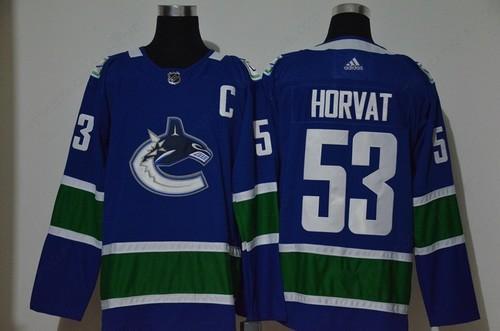 Men’s Vancouver Canucks #53 Bo Horvat New Blue With C Patch Adidas Stitched NHL