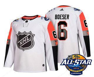 Men’s Vancouver Canucks #6 Brock Boeser White 2018 NHL All-Star Stitched Ice Hockey Jersey