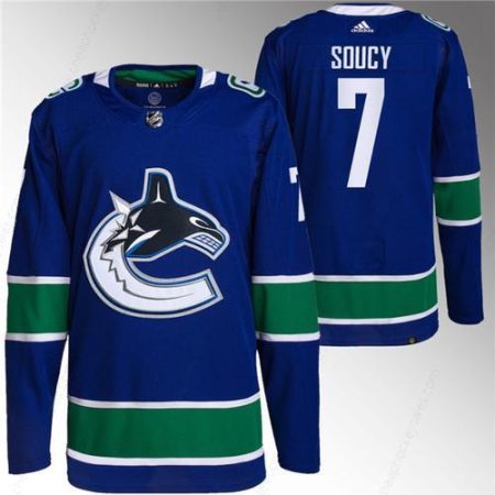 Men’s Vancouver Canucks #7 Carson Soucy Blue Stitched Jersey