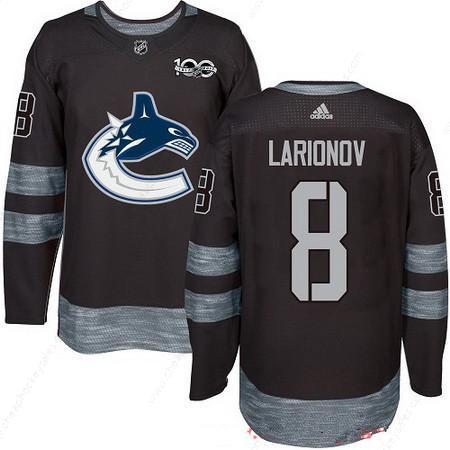 Men’s Vancouver Canucks #8 Igor Larionov Black 100Th Anniversary Stitched NHL 2017 Adidas Hockey Jersey