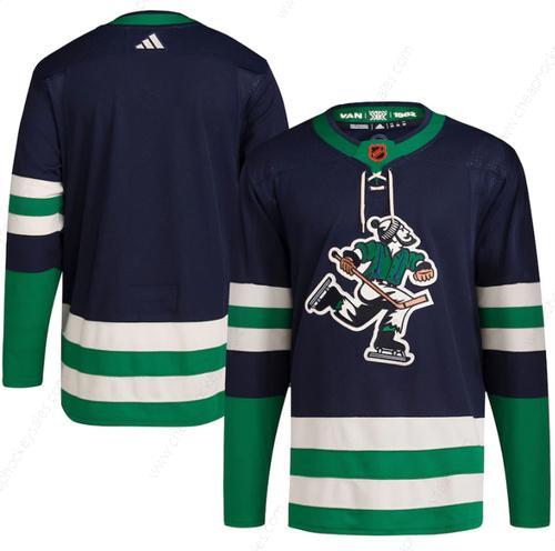 Men’s Vancouver Canucks Blank Navy 2022 Reverse Retro Stitched Jersey