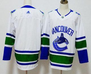 Men’s Vancouver Canucks Blank White 2017-2018 Hockey Stitched NHL Jersey