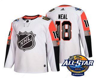 Men’s Vegas Golden Knights #18 James Neal White 2018 NHL All-Star Stitched Ice Hockey Jersey