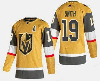 Men’s Vegas Golden Knights #19 Reilly Smith Gold 2020-21 Alternate Stitched Adidas Jersey