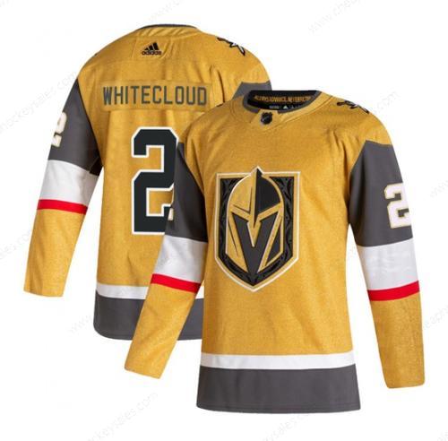 Men’s Vegas Golden Knights #2 Zach Whitecloud Gold Stitched Jersey