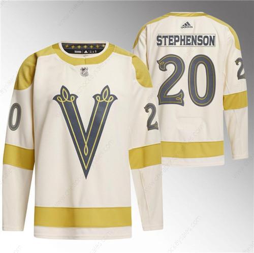 Men’s Vegas Golden Knights #20 Chandler Stephenson Cream 2024 Winter Classic Breakaway Stitched Jersey