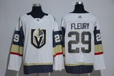 Men’s Vegas Golden Knights #29 Marc-Andre Fleury White 2017-2018 Adidas Hockey Stitched NHL Jersey