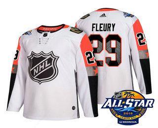 Men’s Vegas Golden Knights #29 Marc-Andre Fleury White 2018 NHL All-Star Stitched Ice Hockey Jersey