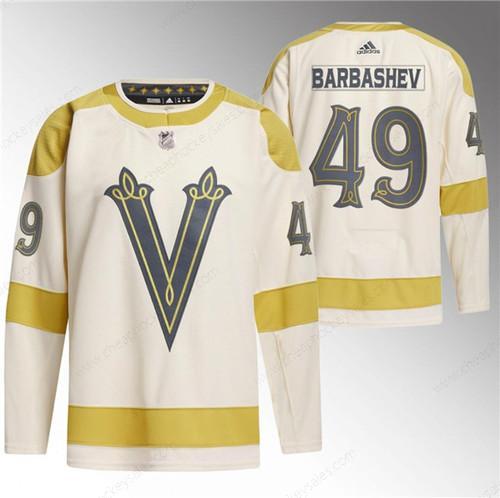 Men’s Vegas Golden Knights #49 Ivan Barbashev Cream 2024 Winter Classic Breakaway Stitched Jersey