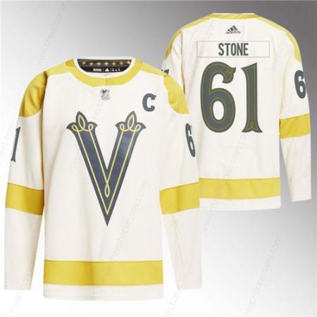 Men’s Vegas Golden Knights #61 Mark Stone Cream 2024 Winter Classic Primegreen Stitched Jersey