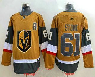 Men’s Vegas Golden Knights #61 Mark Stone Gold 2020-21 Alternate Stitched Adidas Jersey