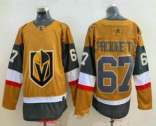 Men’s Vegas Golden Knights #67 Max Pacioretty Gold 2020-21 Alternate Stitched Adidas Jersey