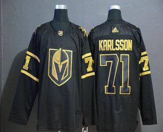 Men’s Vegas Golden Knights #71 William Karlsson Black Golden Adidas Stitched NHL Jersey