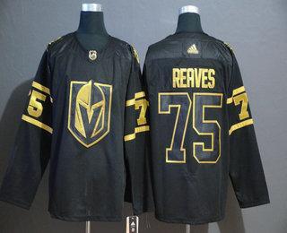 Men’s Vegas Golden Knights #75 Ryan Reaves Black Golden Adidas Stitched NHL Jersey