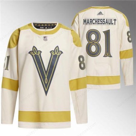 Men’s Vegas Golden Knights #81 Jonathan Marchessault Cream 2024 Winter Classic Breakaway Stitched Jersey