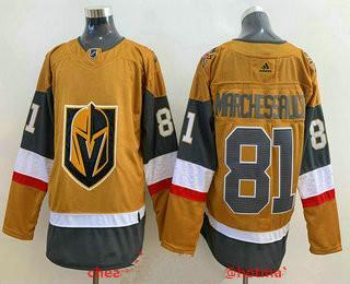 Men’s Vegas Golden Knights #81 Jonathan Marchessault Gold 2020-21 Alternate Stitched Adidas Jersey