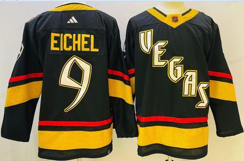 Men’s Vegas Golden Knights #9 Jack Eichel Black 2022 Reverse Retro Authentic Jersey