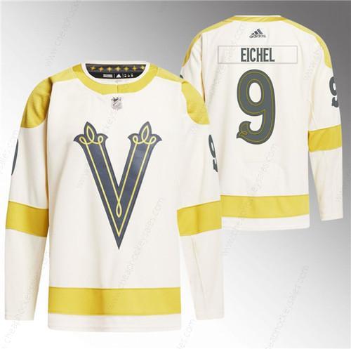 Men’s Vegas Golden Knights #9 Jack Eichel Cream 2024 Winter Classic Primegreen Stitched Jersey