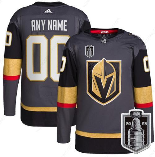 Men’s Vegas Golden Knights Active Player Custom Gray 2023 Stanley Cup Final Stitched Jersey