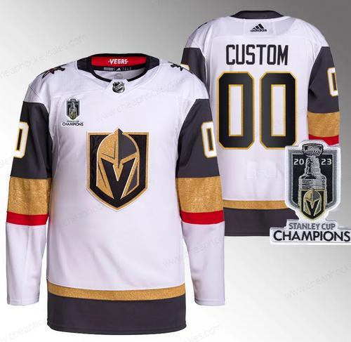 Men’s Vegas Golden Knights Active Player Custom White 2023 Stanley Cup Champions Stitched Jersey