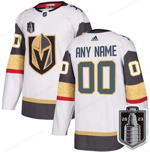 Men’s Vegas Golden Knights Active Player Custom White 2023 Stanley Cup Final Stitched Jersey