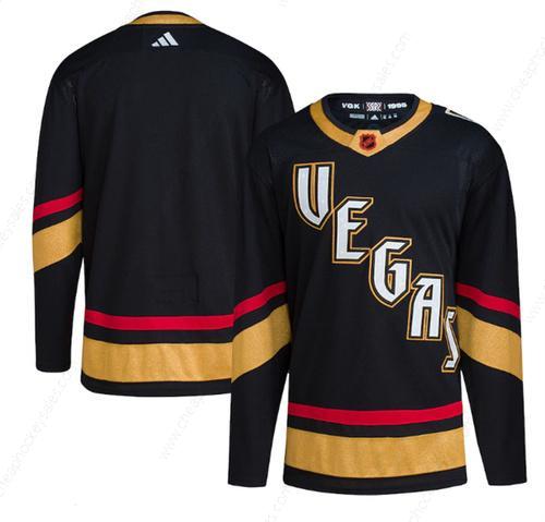 Men’s Vegas Golden Knights Blank Black 2022-23 Reverse Retro Stitched Jersey