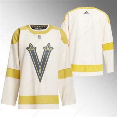 Men’s Vegas Golden Knights Blank Cream 2024 Winter Classic Primegreen Stitched Jersey