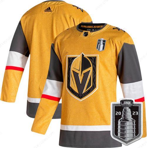 Men’s Vegas Golden Knights Blank Gold 2023 Stanley Cup Final Stitched Jersey